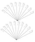 20 Sets Fixed Wing Airplane Control Horns Pushrods And Linkage Stoppers Kit for aircraft model builds displayed in a circular arrangement
