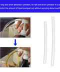 Quart Bottle Manual Fluid Pump With Hose 4cc Per Stroke Hand Pump For Gear Oil Transmission Fluid Differential Fluid Transfer No Spill Precise Flow For Automotive DIY And Maintenance with clear hose attachment displayed.