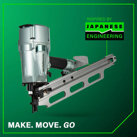 Top Shelf Pneumatic Framing Nailer With Smooth Operator Depth Tweaks And Heavy Duty Aluminum Magazine for precise nail driving.