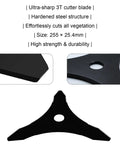 Heavy Duty Trimmer Head With 6 Blade Razors And 3 Tooth Brush Cutter Blade, Universal Steel Blades Kit With Adapter, 3T cutter blade shown