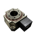 Rock Solid Hypoid Gear Hollow Shaft Indexing Rotary Table with hollow shaft and motor interface for precise setups.