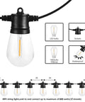 Close-up of shatterproof bulb with sockets for Smart RGBW String Lights 100 Feet With Alexa And Google Assistant Voice Control