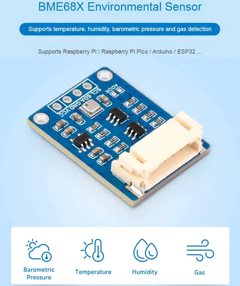 BME680 All In One Environmental Sensor For Temperature Humidity Barometric Pressure And VOC Detection With I2C And SPI Interfaces