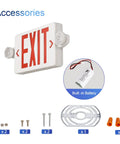 Red Exit Sign With Emergency Lights Battery Backup UL Listed 120/277V Commercial Emergency Lighting Kit 4 Pack