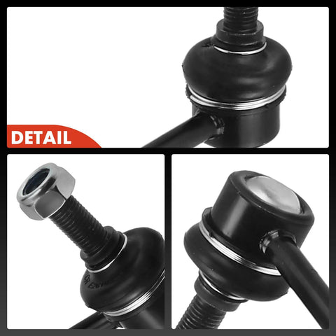 Close-up details of Four Piece Front And Rear Sway Bar Links Kit Stabilizer Links for Chevy Traverse 2009-2017 GMC Acadia 2007-2016