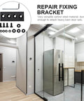 Track Connector Mending Plate For Barn Doors Two Pack Solid Heavy Duty Flat Repair Bracket Easy To Install Sliding Door Hardware Built To Last Durable Carbon Steel Versatile Fix For Barn And Interior Sliding Doors