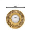 Aluminum Escutcheon Plate 3.13 Inch Outer Diameter Radiator Flange With Lacquered Antique Gold Finish, top view