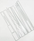 Large Paper Beads Maker Dies And Stencils For DIY Scrapbooking And Card Making, carbon steel cutting dies, shown flat on surface