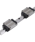 Linear Guide Rail with HGW20CC Carriage Blocks, solid steel construction for CNC automation projects and robotics builds.