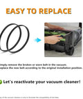 Replacement Belts for Hoover Dual Power Max Carpet Cleaners Beefy Heavy Duty Flat Non Stretch Belts Pack of 2 installation guide.