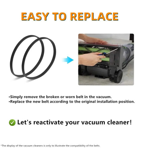 Replacement Belts for Hoover Dual Power Max Carpet Cleaners Beefy Heavy Duty Flat Non Stretch Belts Pack of 2 installation guide.