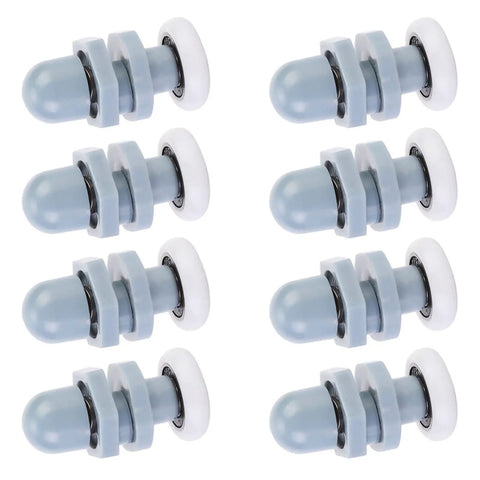 Heavy Duty Sliding Door Rollers That Glide Like Butter Whisper Quiet Swivel Slider Wheels Easy Swap Hardware For Patio Or Bathroom Glass Doors Anti Rattle 20Mm Hub Eight Pack