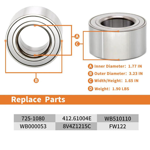 Beefed Up Front Wheel Bearing Hub for Ford C Max, Escape, Focus, Transit Connect, Lincoln MKC with ABS, 2013-2018