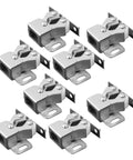 8 Piece Steel Roller Catch Cabinet Door Latches Hardware For Closet Cupboard Doors Silver Low Profile Catch