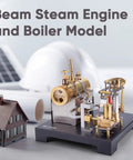 Do It Yourself Steam Beam Engine Model That Runs Full Metal Boiler Kit With Centrifugal Flyball Governor Educational