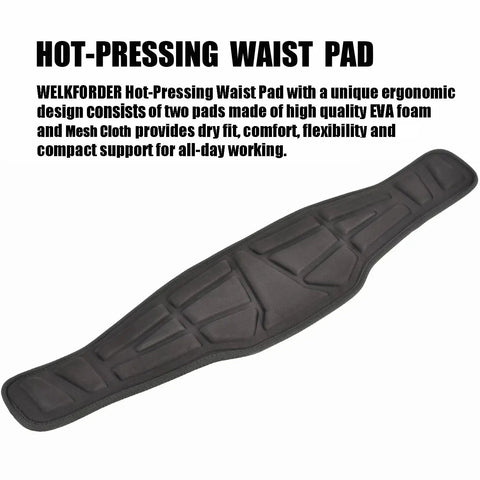 Hot-pressing waist pad for Tongue Buckle Body Belt with Aluminum Hardware for construction and climbing safety.