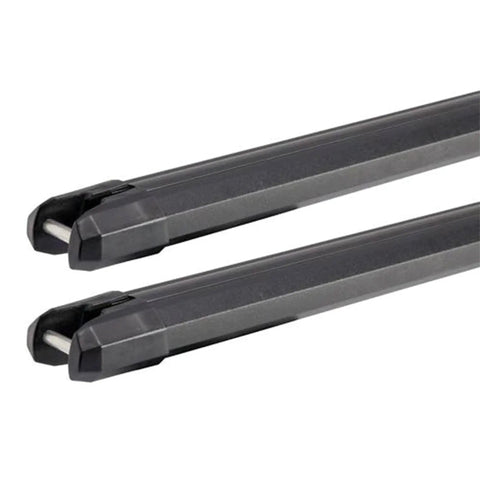 Beefy 60 Inch Aluminum Roof Rack Cross Bars With Integrated Tie Down Points And T Slot Mounts For Rooftop Tents, close-up view showing end details.