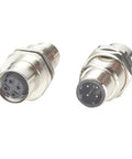 Bulkhead M12 D Code 4 Pin Male To Female Connector IP67 Shielded Wall Pass Thru Panel Mount Socket for Ethernet Cat5 PLC