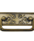 4 Pack Antique Brass Bail Drawer Pulls 2.5 Inch Drop Swing Handles 64 mm Centers Cabinet Knob Hardware Zinc Alloy Back Plate 3 3/4 x 1 1/4 Inches