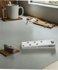 Hideaway Heavy Duty Stainless Steel Hidden Door Pivot Hinges for solid wood doors on a desk