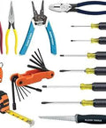 Tradesman Fixed Blade Driver And Plier Kit With Wire Stripper And Tape Measure For Jobsite Needs 14 Piece Made In The USA