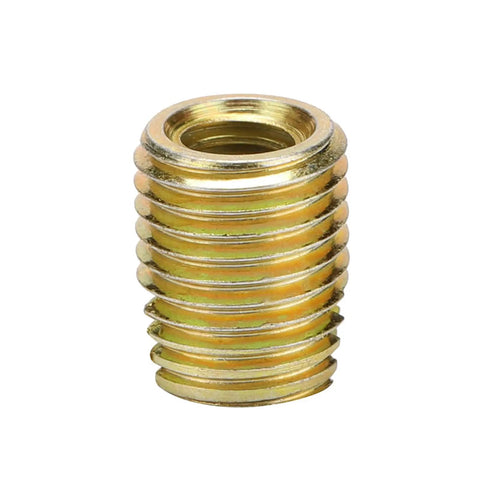 Self Tapping Thread Inserts Kit, 20 Piece Carbon Steel Assortment M2 To M12, Galvanized For Strong Auto And Appliance Fastening, Inner M6 X 1.0, Outer M9 X 1.0, Length 12mm thread insert close-up