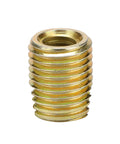 Self Tapping Carbon Steel Thread Repair Inserts Set M2 To M16 20 Pieces For Quick Furniture Repair Durable DIY Kit With Inner M6x1 And Outer M9x1 12mm Length Anti Strip Design For Strong Screws, brass insert close-up