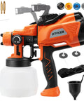 Powerful 800W HVLP Electric Paint Sprayer With LED Light, 1200ml Cup, Four Copper Nozzles And Three Spray Patterns For Home Projects