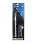 X-Acto No.1 precision knife with 5 No.11 blades in blister-pack, silver metal handle