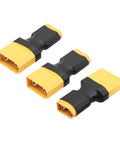 Three gold-plated Dual XT60 to XT90 Male Connector Converter Set For RC LiPo Batteries And Accessories, Plug-and-Play Adapters