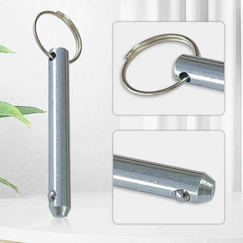 Saltwater Ready Heavy Duty Marine Hitch Pin Quick Release Detent Clip For Three Eighths Inch Clevis Pins Bimini Top Mounts And Speaker Stand Hardware Built Tough Against Boating Wear Corrosion Resistant Three Inch Total Length Two Point Four Inch Usable