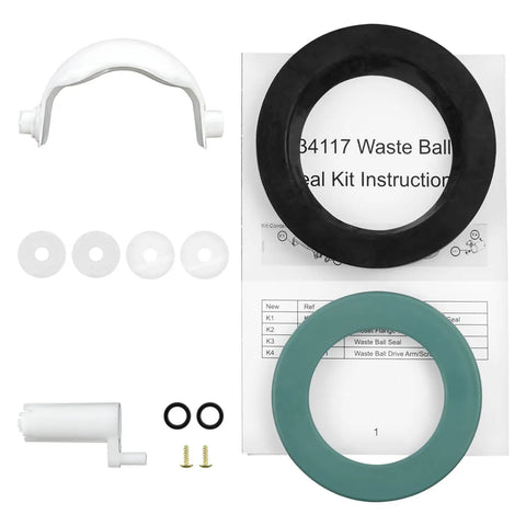 Waste Ball Kit For Thetford Aqua Magic Style II Style Lite Style Plus Toilets With Drive Arm And Seals Replaces 34120 And 34117