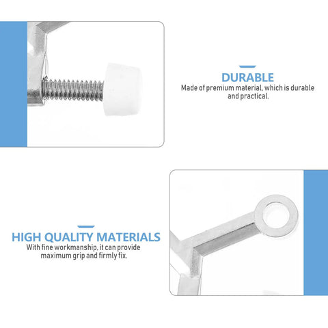 Heavy Duty Zinc Alloy Door Stopper Set Two Pack Anti Pinch Wall Protectors with maximum grip and durable materials detail view