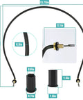 Dimensions and components of Dishwasher Heating Element Replacement For Metal And Stainless Steel Tubs The Go To Upgrade That Replaces W10134009 AP5690151 PS8260087 WDT730PAHZ0 WDF520PADM7 DIY Friendly Install.