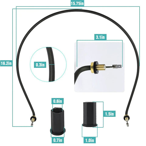 Dimensions and components of Dishwasher Heating Element Replacement For Metal And Stainless Steel Tubs The Go To Upgrade That Replaces W10134009 AP5690151 PS8260087 WDT730PAHZ0 WDF520PADM7 DIY Friendly Install.