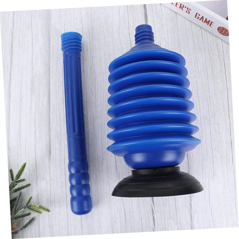 No Sweat Heavy Hitter 2 Pack Plunger For Bathroom Toilet Clog Blasting and Drain Unclogging with blue rubber cup and handle.