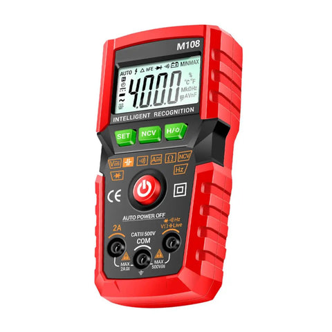 Auto-Ranging Digital Multimeter With LCD Display, Voltage Tester And Frequency, Diode And Continuity Testing, 4000 Counts