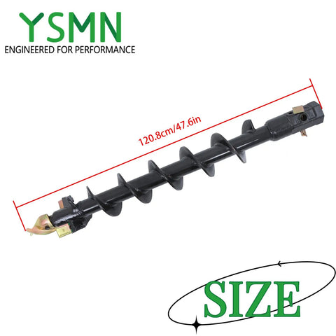 Heavy Duty 6 Inch By 48 Inch Earth Auger With 2 Inch Hex Connect For Post Holes Four Foot Long Pro Grade Post Hole Digger For Fence Posts Decks And Garden Poles With Precise Depth And Diameter Control
