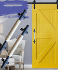 Wrought Iron Sliding Barn Door Handle Kit With Hemp Rope Accents For Cabinets And Doors, Old School European Antique Style