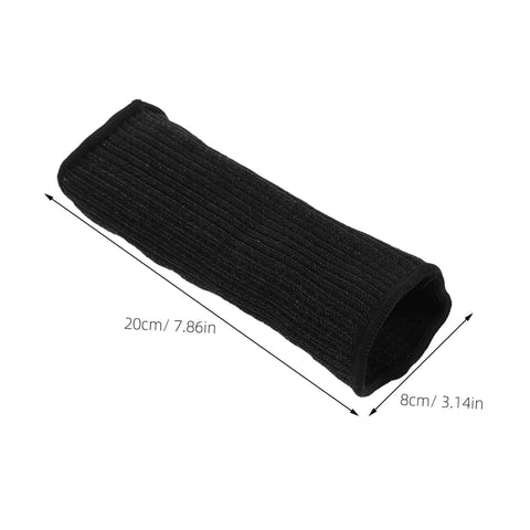 Tough As Nails Anti Cut Protective Arm Sleeves Garden Welding And Mechanics Heavy Duty Daily Grind Armor Elastic Fit Durable Work Guards Two Pack, black sleeve, 20cm long, cut resistant for outdoor jobs.