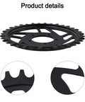 36T Chainring For 1000W Mid Drive E Bike Motor 13mm Offset 6061 T6 Aluminum Black Sprocket Wheel For 48V 52V Bafang Systems