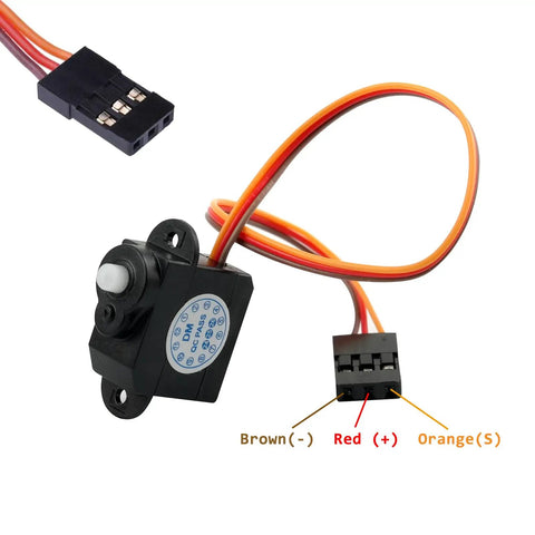 Ultra-Micro Digital Servo 2.1g Coreless Motor 180 Degree JR Connector 5V Mini Servo with wiring