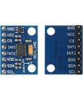 ADXL345 3 Axis Accelerometer Sensor Module With I2C And SPI Interfaces For Raspberry Pi And Microcontrollers Ultra Low Power Tilt Sensor 13 Bit Resolution 16g Range 4 Pack blue PCB with header pins