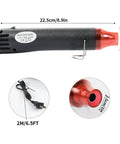 Handheld Heat Gun For Crafts And DIY Projects 110V 300W With Ultra Long 3.28 Foot Cable Stand And Power Cord, black with red tip
