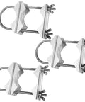 Beefy Heavy Duty Double Mast Clamp For Pole To Pole Mounting, Rock Solid V Jaw Block With U Bolts, All In One Mounting Kit For TV CB Ham Antennas, Parasols, Flags, Fishing Rods, And Other Outdoor Gear, zinc-plated steel