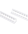 Aluminum L Shaped Beam Channel 12x12x64mm With 7 Holes Pair For Robot Building Kits DIY Robotics Projects, two white beams