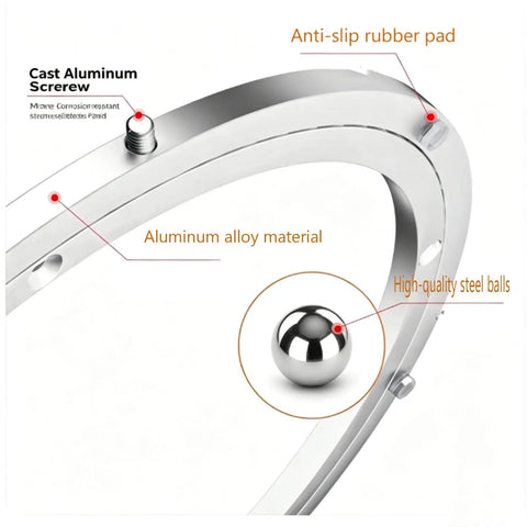Zero Setup Lazy Susan Turntable Bearing With Silent Ball Bearing Aluminum Alloy Swivel Plate For Tables And Cabinets 24 Inch