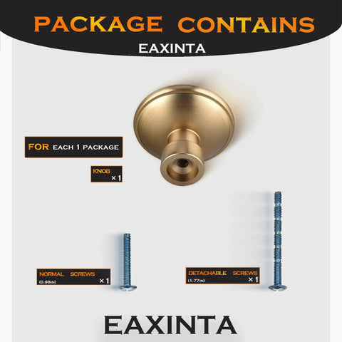 Champagne Bronze Cabinet Knobs Set Of 10 For Kitchen Cupboards And Dressers with included screws package