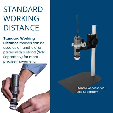 USB Microscope With 20x To 50x Zoom And 200x True Magnification, 0.3MP 640x480 Live Video At 30 FPS, Eight LED Lights, Easy Setup For Students, Maker Friendly Hobbyists, And Pros, handheld and stand-mounted