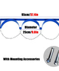 Heavy Duty Commercial Steel Gas Cylinder Wall Mount Bracket Securely Holds Up To 440 Lbs Rack for Propane Argon Oxygen Tanks, Blue Mounting with Chains